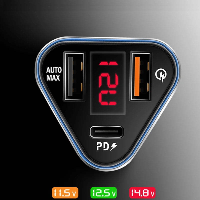Быстрое зарядное устройство CDEN QC3.0 для автомобиля Type C PD3.0 мобильный телефон USB