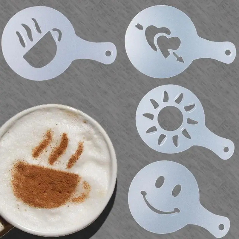 16 шт./компл. трафарет для бариста капучино кофе форма молока капкейков Spra