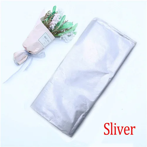 Sliver 10 листов 50*66 см, китайская бумага DIY ремесло свадебные бумажные цветы праздничные и вечерние украшения для дома подарочная оберточная бумага - Цвет: Sliver