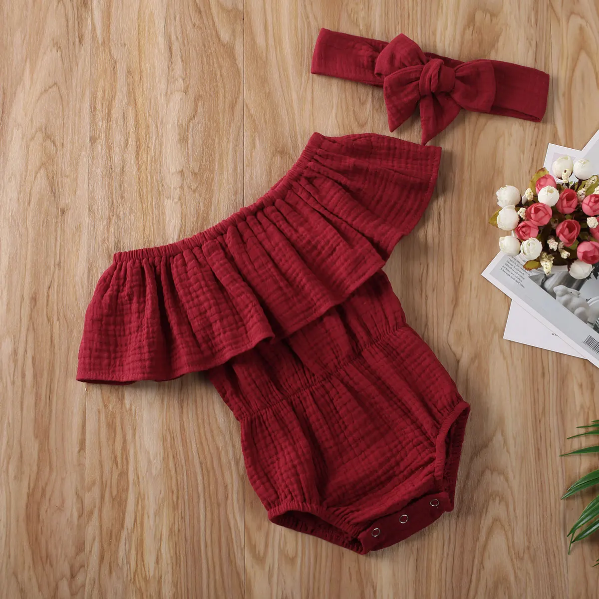 Комбинезон для малышей модель 2020 года классический однотонный треугольный