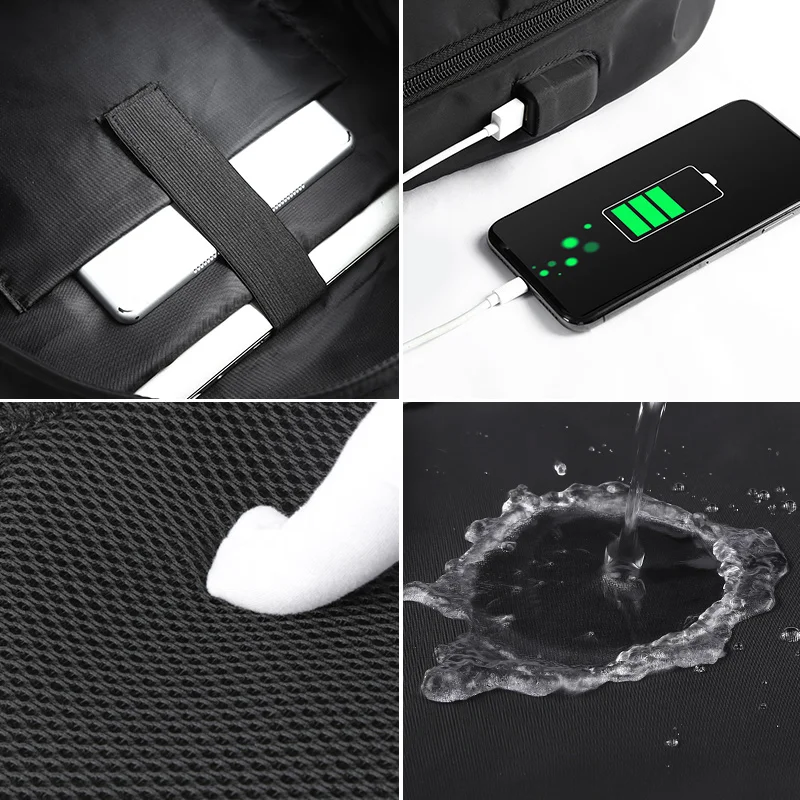 2021 Men's And Women's Student Teenage Book Backpack to School Oxford Male Travel Bag Large Capacity USB Charge Phone Laptop Bag