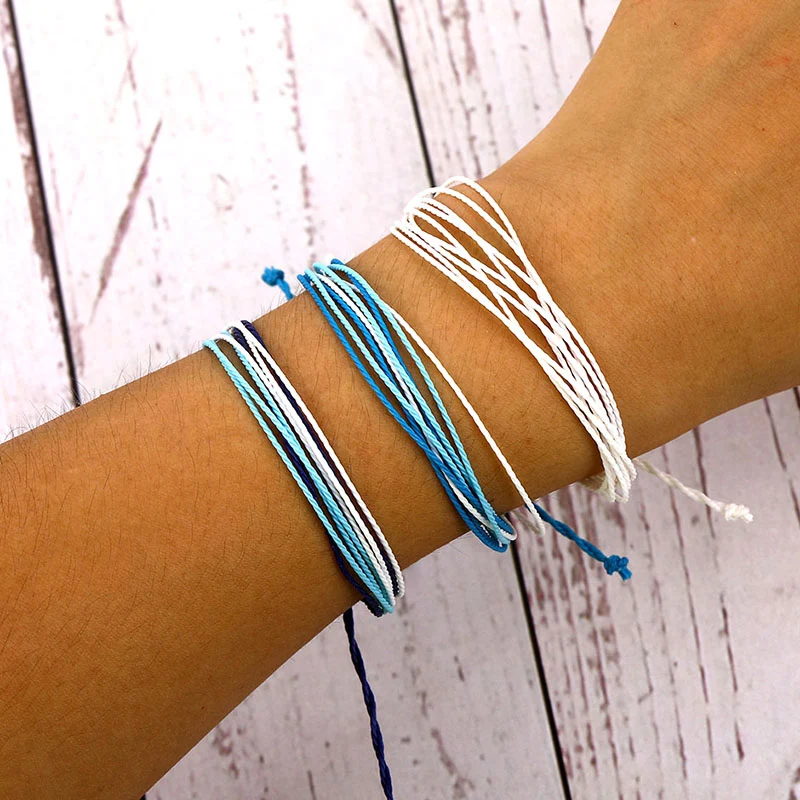 Многослойные Регулируемые плетеные браслеты в богемном стиле для женщин Простой