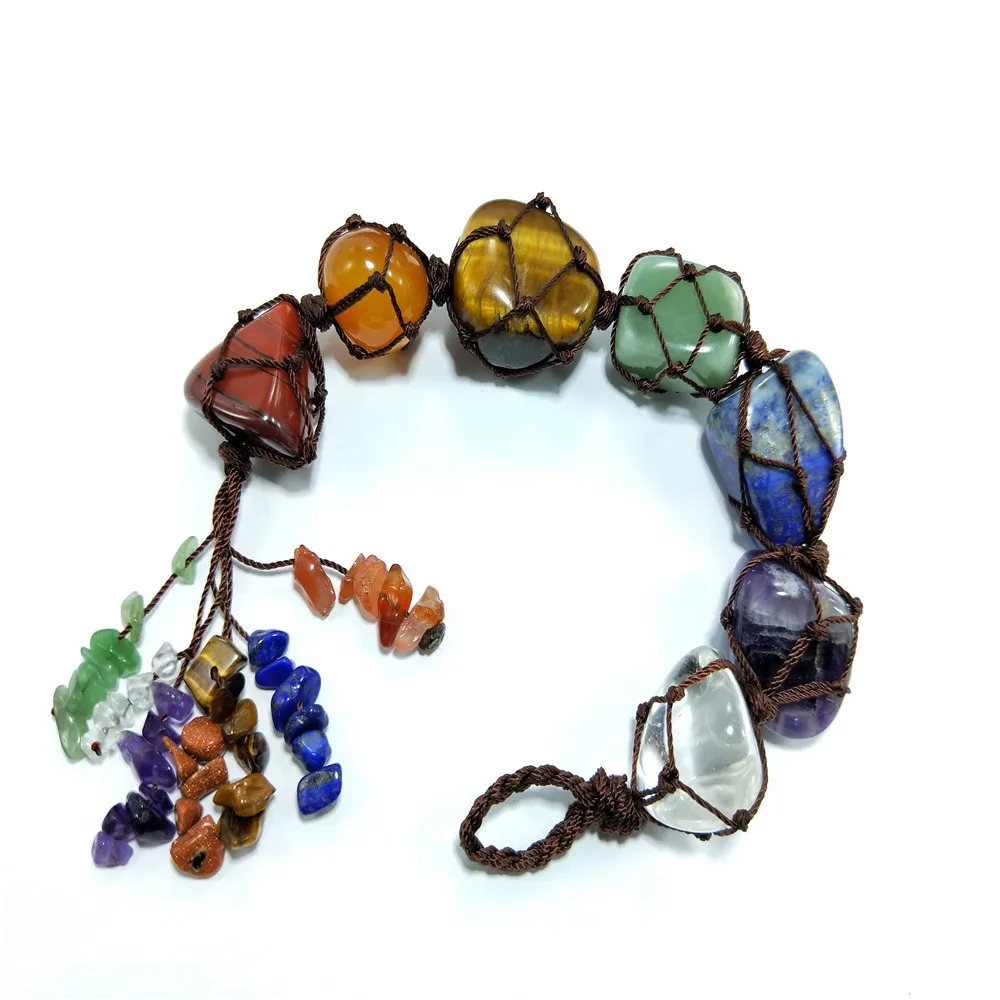 7 чакр неправильное Исцеление Reik опутанный натуральный кварцевый камень