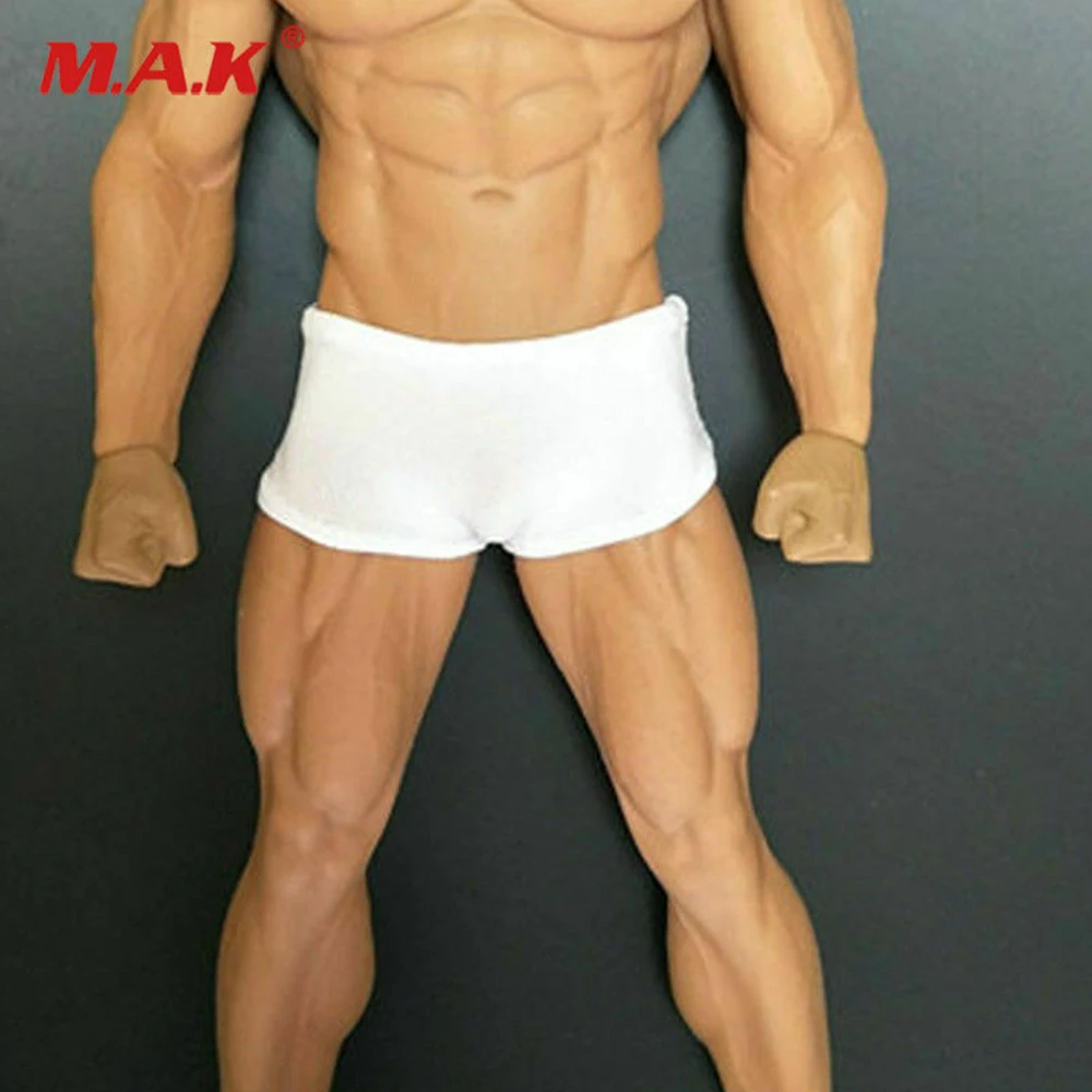 

1/6 Male White Boxer Briefs Underwear Accessories Fit 12'' M35 Muscular Body Toy