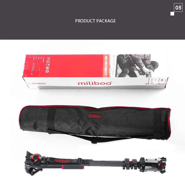 Miliboo MTT705Ⅱ Carbon Fiber портативный монопод с жидкой головкой для видеокамеры/штатив для цифровой зеркальной камеры