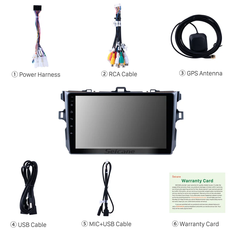 Seicane 9 дюймов 4 + 64 ГБ Android 10 0 Автомобильный GPS навигатор для 2006 2008 2009 2010 2011 Toyota COROLLA с
