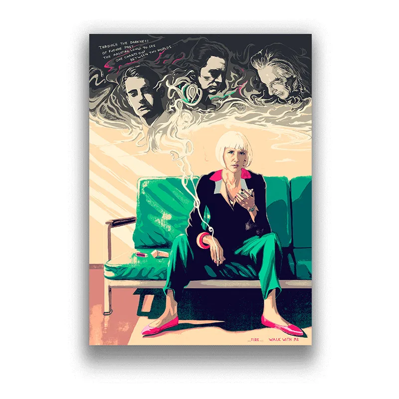 ТВ-сериал Твин Пикс показывает классическую бумагу с белым покрытием аниме