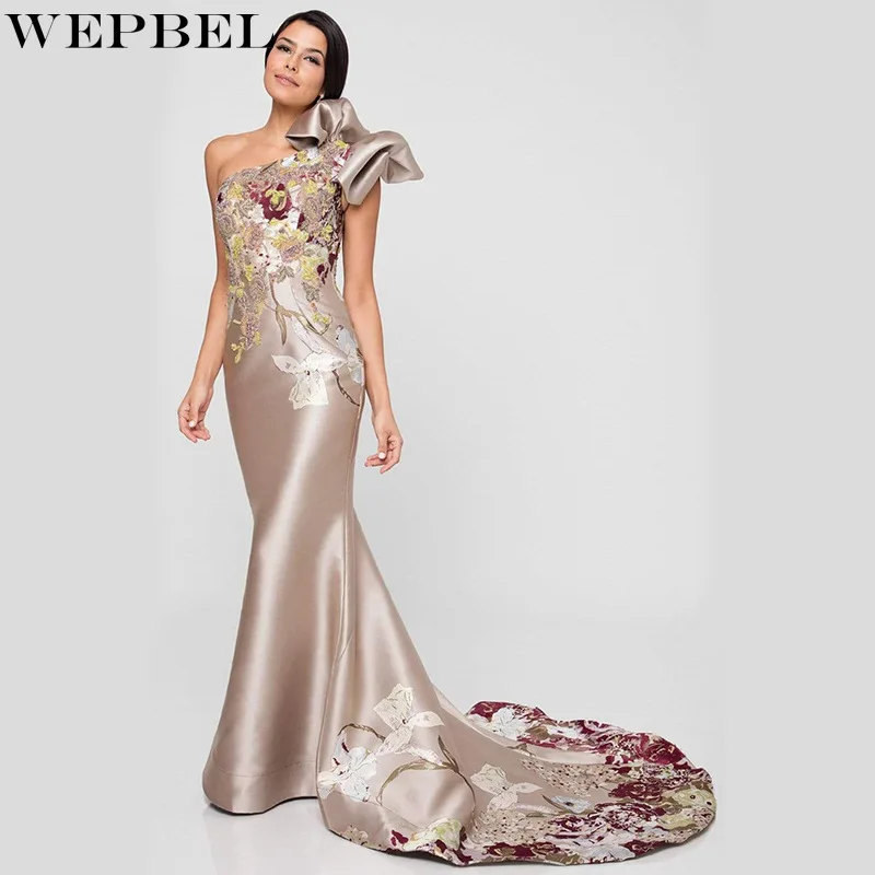 

Wepbel Formal Dress Women Sleeveless Clothing Banquet Dresses Full Length Big Swing High Waist Elegant Printing Dress