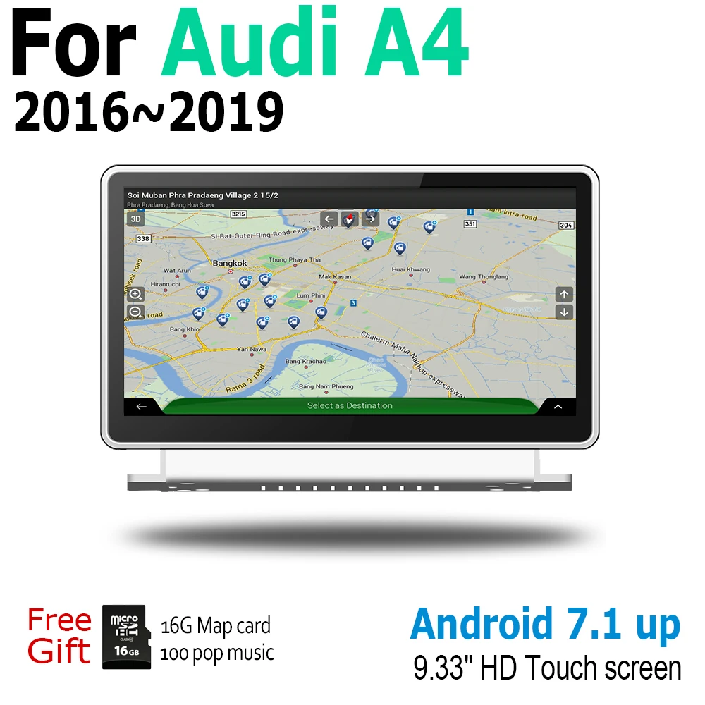 9 33 &quotAndroid 2G RAM для Audi A4 8W 2016 ~ 2019 MMI GPS сенсорный экран мультимедиа плеер Стерео