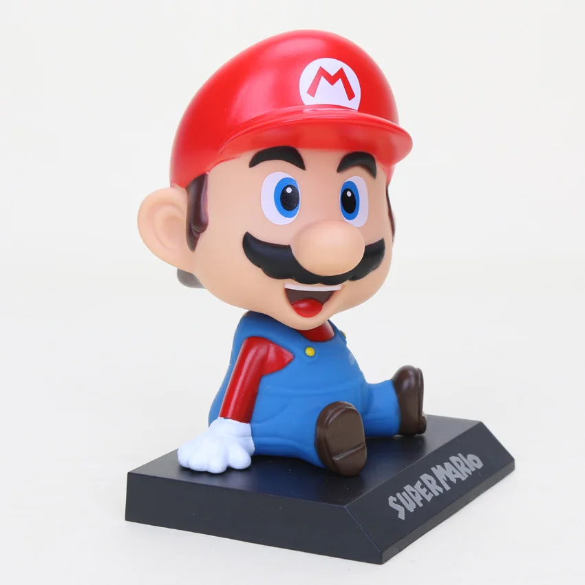 14 mario bag2087 Качающиеся головы Аниме Фигурка экшн Капитан Америка Человек-паук детские стражи галактического дерева мужчины прекрасный автомобильный держатель подарки - Цвет: 14 mario bag2087