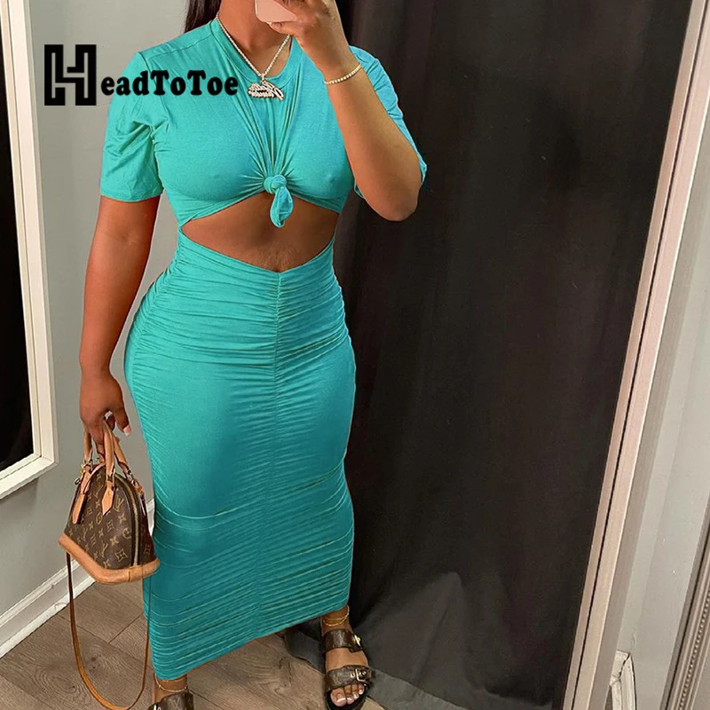 

Женский комплект из двух предметов, однотонный короткий топ с коротким рукавом и юбка макси с высокой талией и рюшами, лето