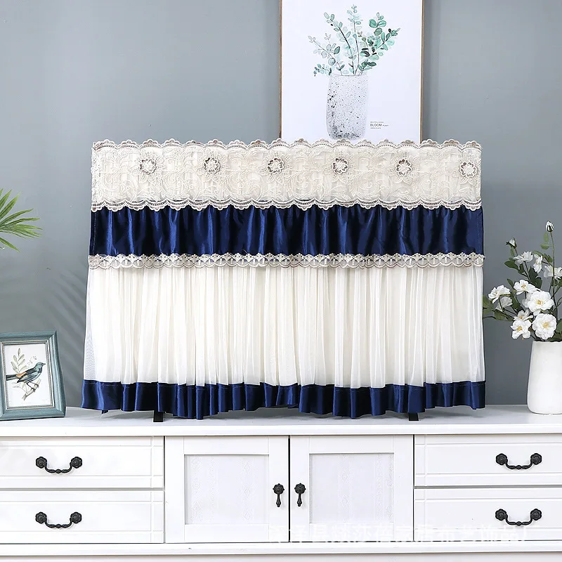 

Lace Hanging LCD TV Dust Cover Boot Does Not Take Desktop TV Dirt-Proof Cover