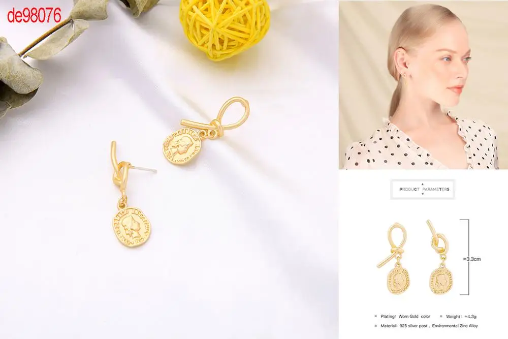 Модные серьги-Капли Ювелирные изделия Bijoux Горячие Элегантные позолоченный