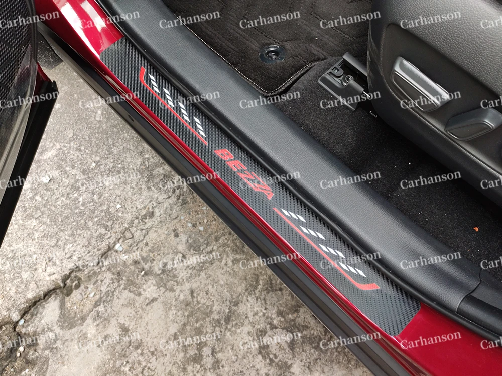 Для Perodua Bezza авто дверь педаль подоконника автомобиля углеродного волокна