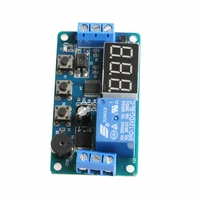 taidacent 5pc 12v 1 way digital display programmable time delay relay cycle timing circuit switch delay on off relay with buzzer