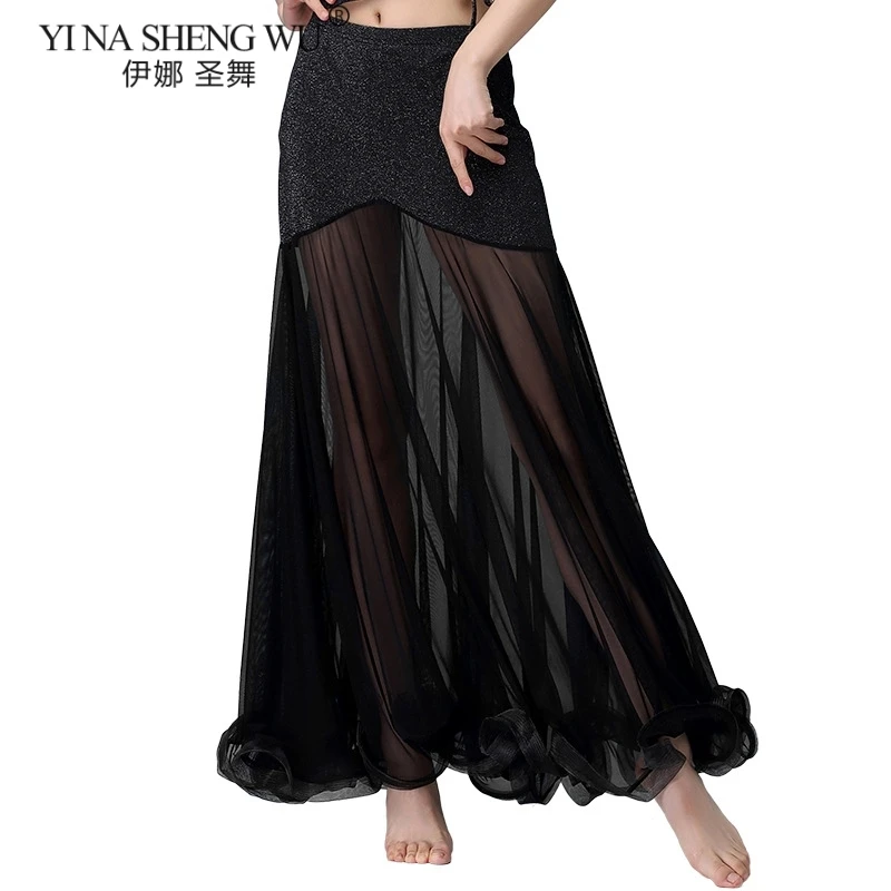 Женский костюм для танца живота тренировок с V-образным вырезом или длинной юбкой