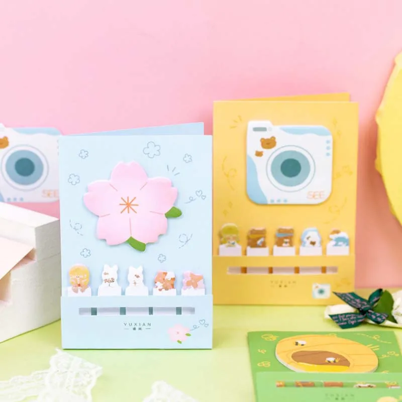 

120pcs/sets Kawaii Memo Pad Cherry Blossoms Sticky Notes Sakura Stationery Cute School Supplies Notebook