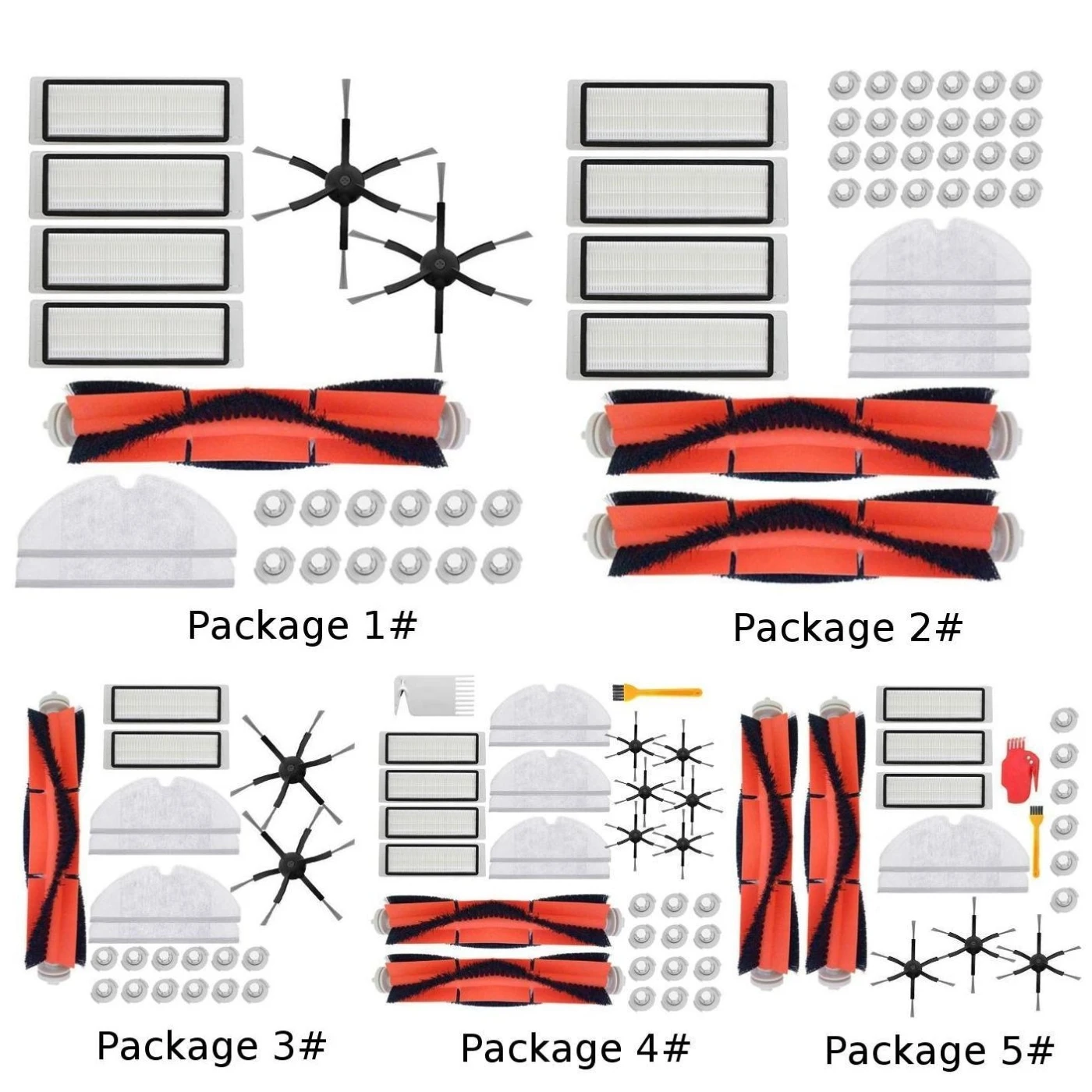 

Filter Cleaning Brushes Kits For XIAOMI Mijia Roborock Robot S50 S51 S55 S6 Sweeper Vacuum Cleaner Parts Accessories