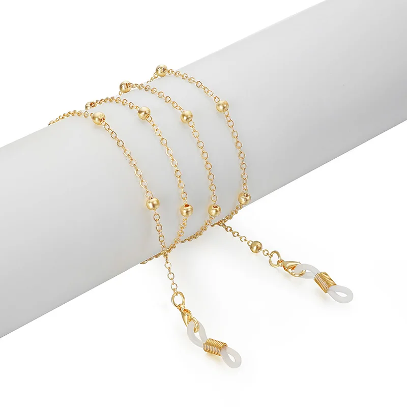 Регулируемая цепочка для очков Нескользящие металлические аксессуары