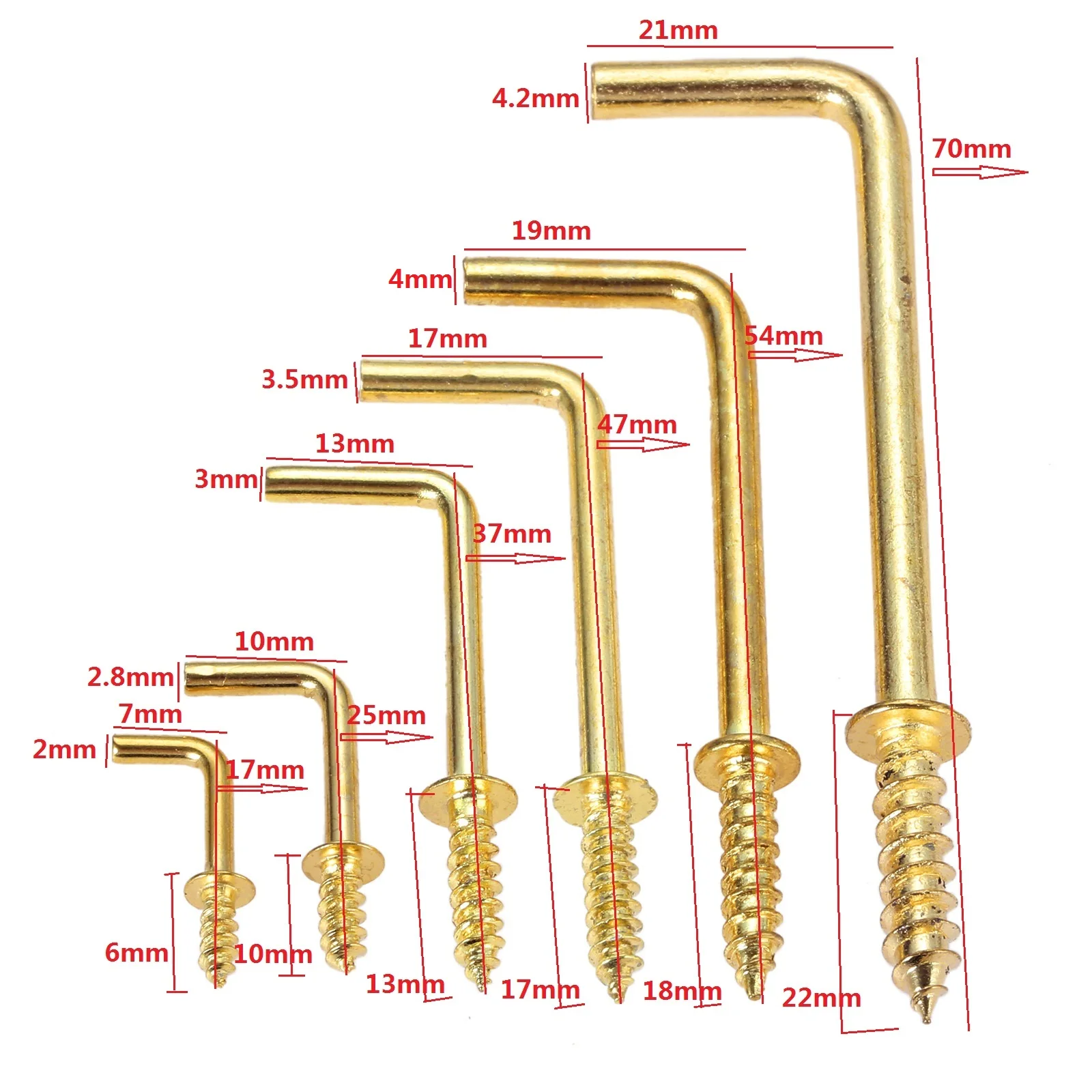 20/10 шт. цинковый сплав L Стиль под прямым углом винт Крючки светильник крюк комод