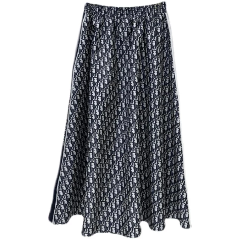

Big-name summer satin 3D jacquard elastic waist pleated skirt 2021New ladies fashion party all-match high waist puff skirt brq