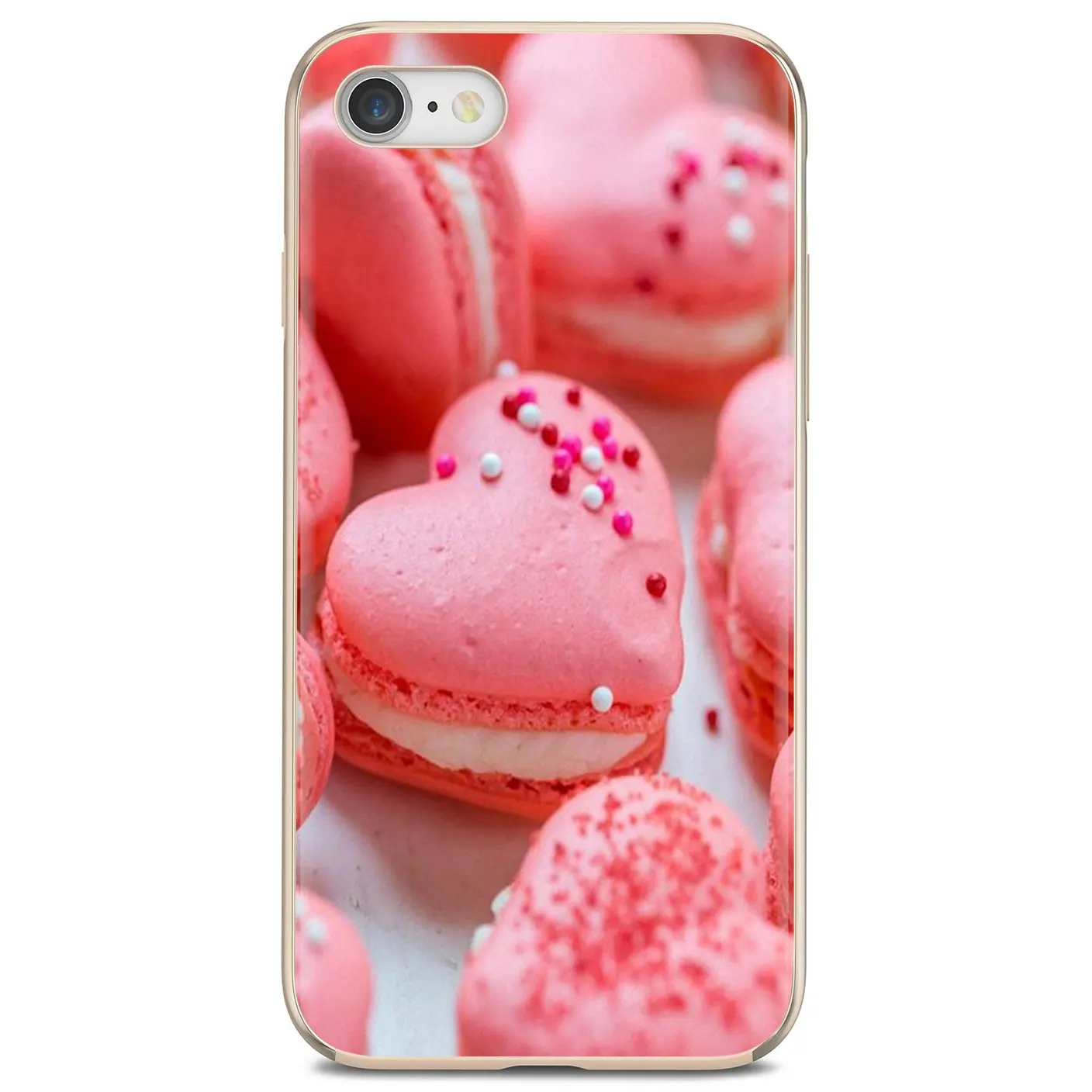 Тонкий силиконовый мягкий ТПУ чехол для телефона с изображением пищи Макарон Для