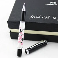 jinhao 8802 metal and white porcelain white luxury medium roller ball pen new