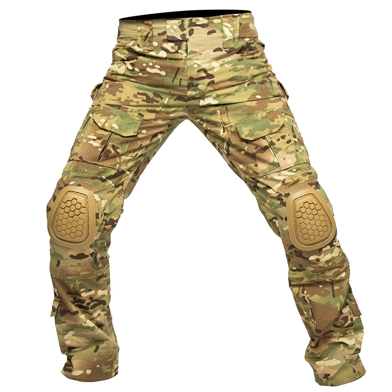 Mege แบรนด์ชายทหารยุทธวิธีลวงตา US Army Paintball Gear Combat กางเกงเข่า Pads Airsoft เสื้อผ้า