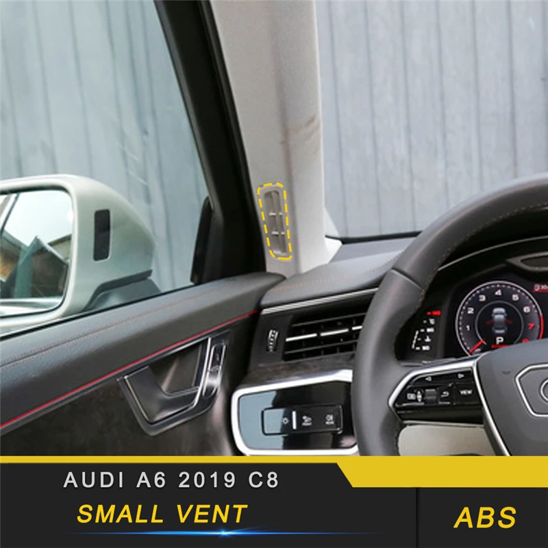 Для Audi A6 C8, автомобильный Стайлинг, передняя Колонка A/C, вентиляционная панель, накладка, рамка, наклейка, аксессуары для интерьера