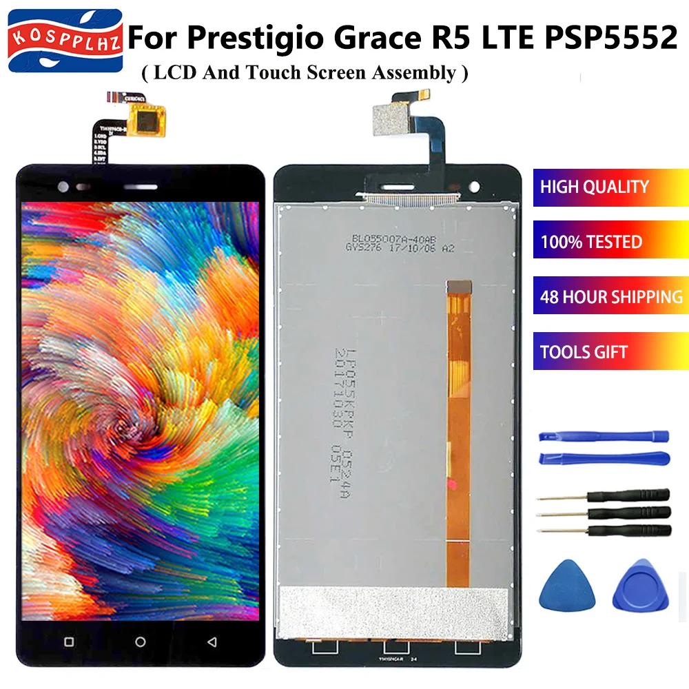 Жк дисплей 5 дюйма для Prestigio Grace R5 LTE PSP 5552DUO 5552 DUO жк с тачскрином|Экраны мобильных