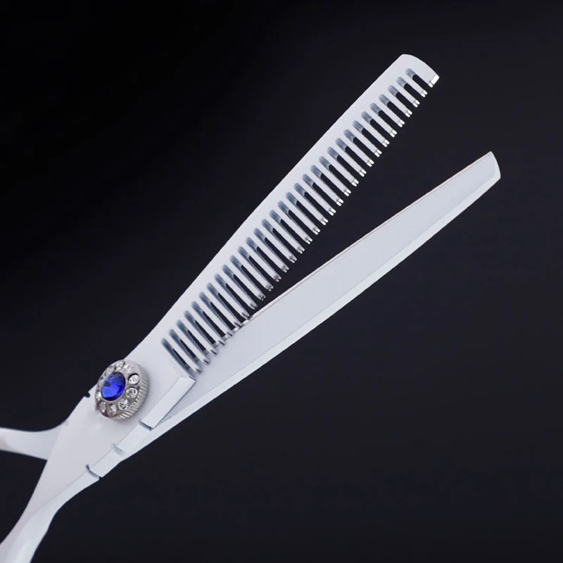 6 Inches Black Cutting Thinning Scissors Salon Hair Tool Stainless Steel Tijeras De Peluquero Profesional images - 6