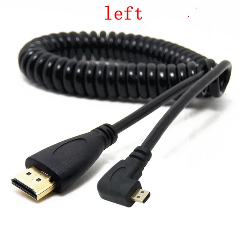 Micro HDMI совместимый штекер к HD эластичный пружинный кабель для TF201 Xoom A500 планшета