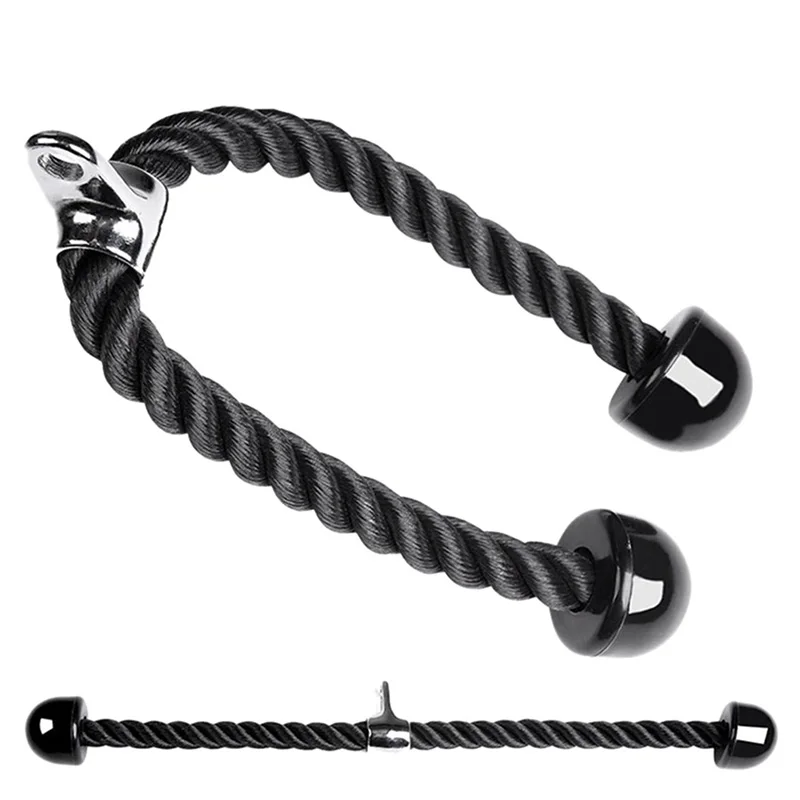 

Heavy Duty Tricep Rope Abdominal Crunches Cable Pull Down Laterals Biceps Muscle Training Fitness Body Building Gym Pull Rope