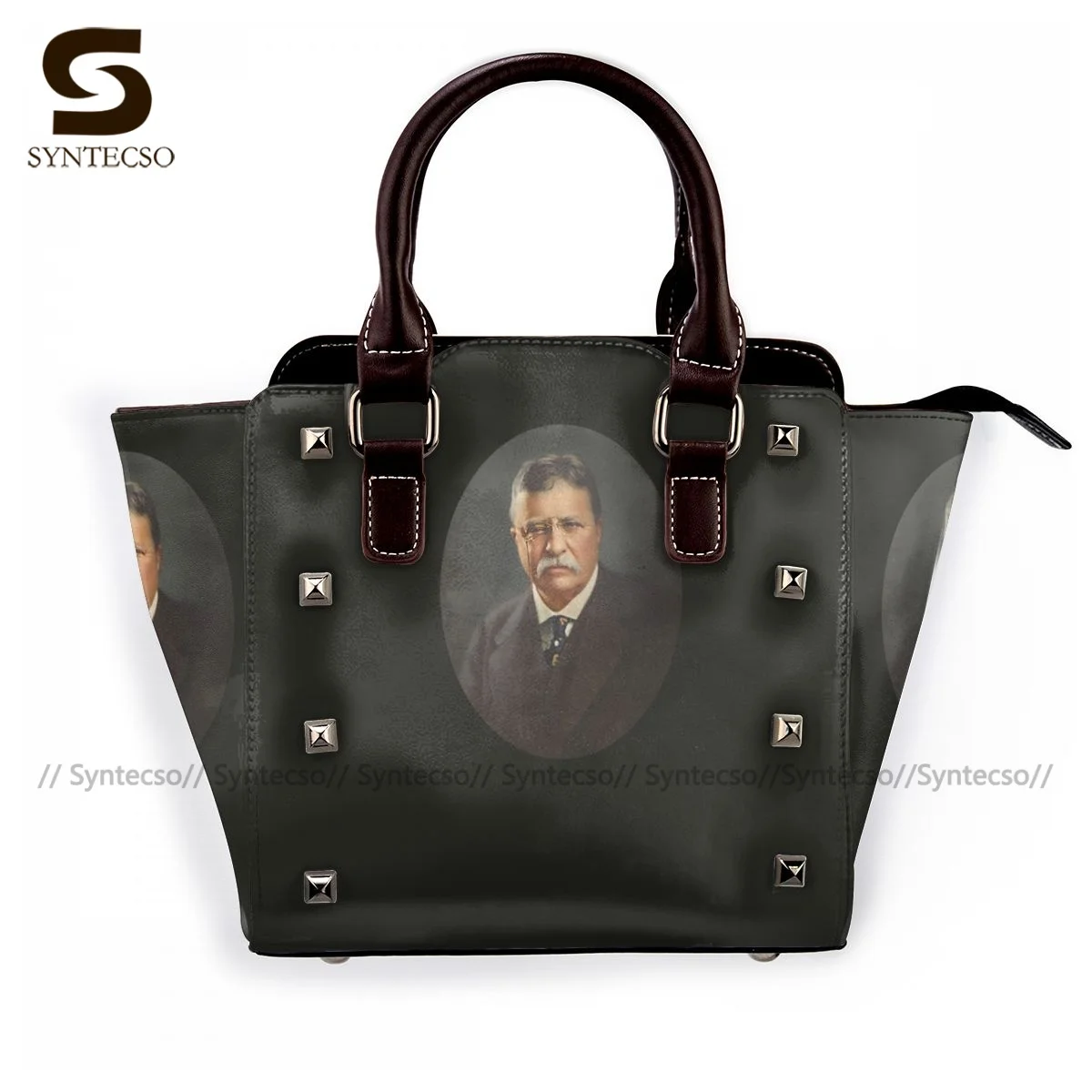 

President Shoulder Bag Stylish Leather Handbag Office Female Fashion Bags