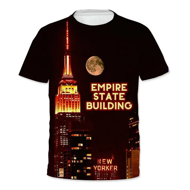 

European And American Summer New Fashion Relaxation 3D Printed Street Fashion Short-sleeved Men's Casual Sports T-shirt