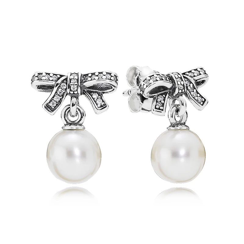 Аутентичные 925 пробы Серебряные Оригинальные нежные настроения Европа серьги