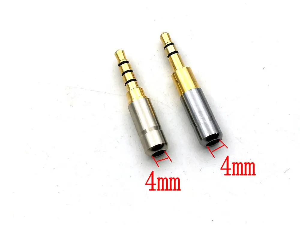 Мини 3 5 мм стерео/4-полюсный латунный штекер аудио разъем адаптер для наушников DIY