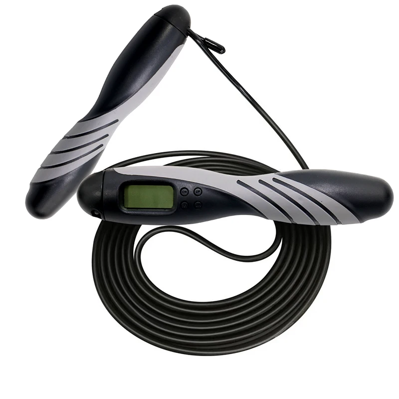 Кабельные стальные скакалки со счетчиком портативные противоскользящие