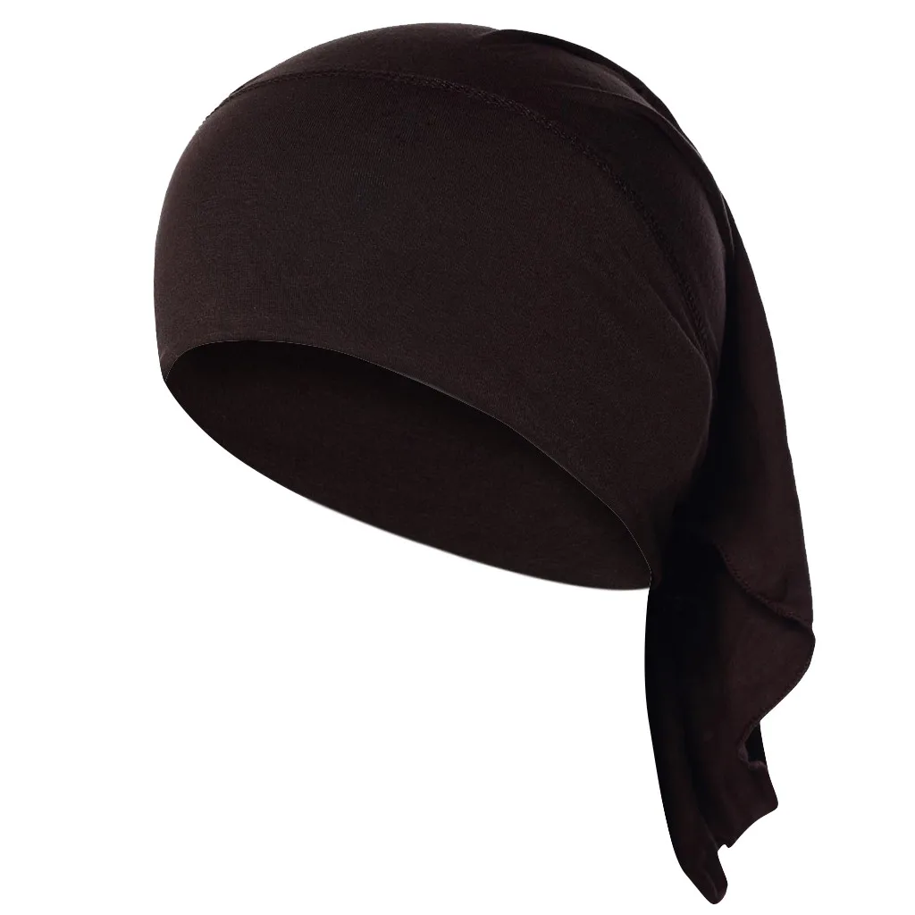 Мусульманская однотонная женская Лыжная индийская шапка с бантом мягкая