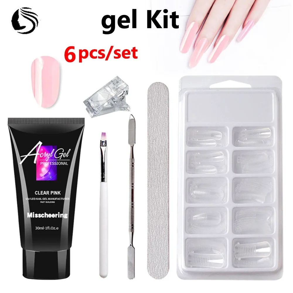 Новый набор полигель для ногтей СВЕТОДИОДНЫЙ УФ гель прозрачный лак дизайна