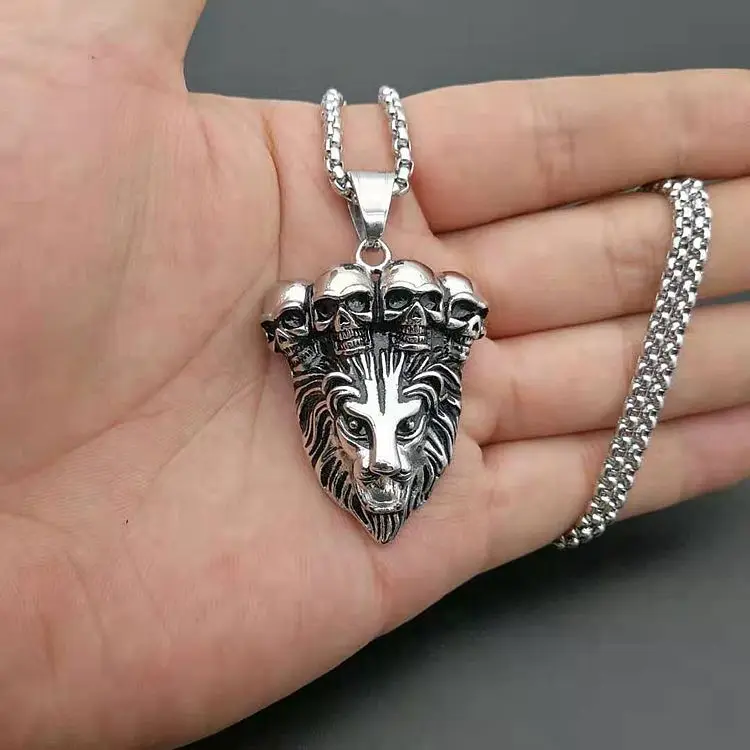 Стильная Новая Винтажная подвеска в виде черепа стиле панк из нержавеющей стали |