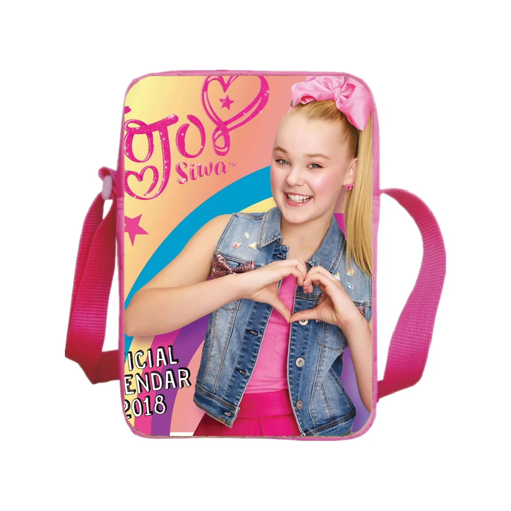 Розовая милая сумка Jojo Siwa для девочек школьная через плечо аниме красивая