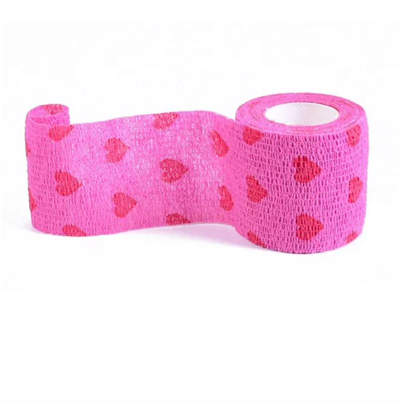 5 см x м тату-бандаж в форме сердца розовая Милая камуфляжная эластичная