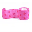 5 см x м тату-бандаж в форме сердца розовая Милая камуфляжная эластичная оберточная лента самоклеящаяся спортивная защита до лодыжки коленного сустава