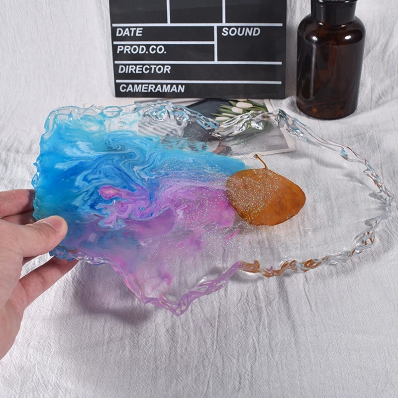 

Agate Coaster Resin Moulds Jewelry Irregular Cup Mat Making Mould Epoxy Casting Clay Silicone Molds for Decor Craft DIY