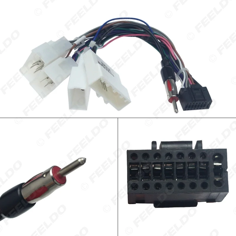 FEELDO 16P автомобильное головное устройство Проводной адаптер для Toyota OEM