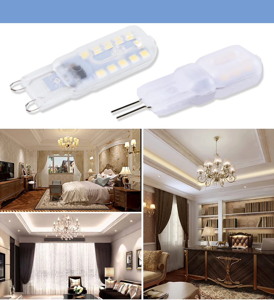 

Mini G9 LED Light 220V LED Lamp G4 Light Bulb Dimmable Corn Bulb 3W 5W For Bombilla Home Interior Chandelier Lighting 240V 2835