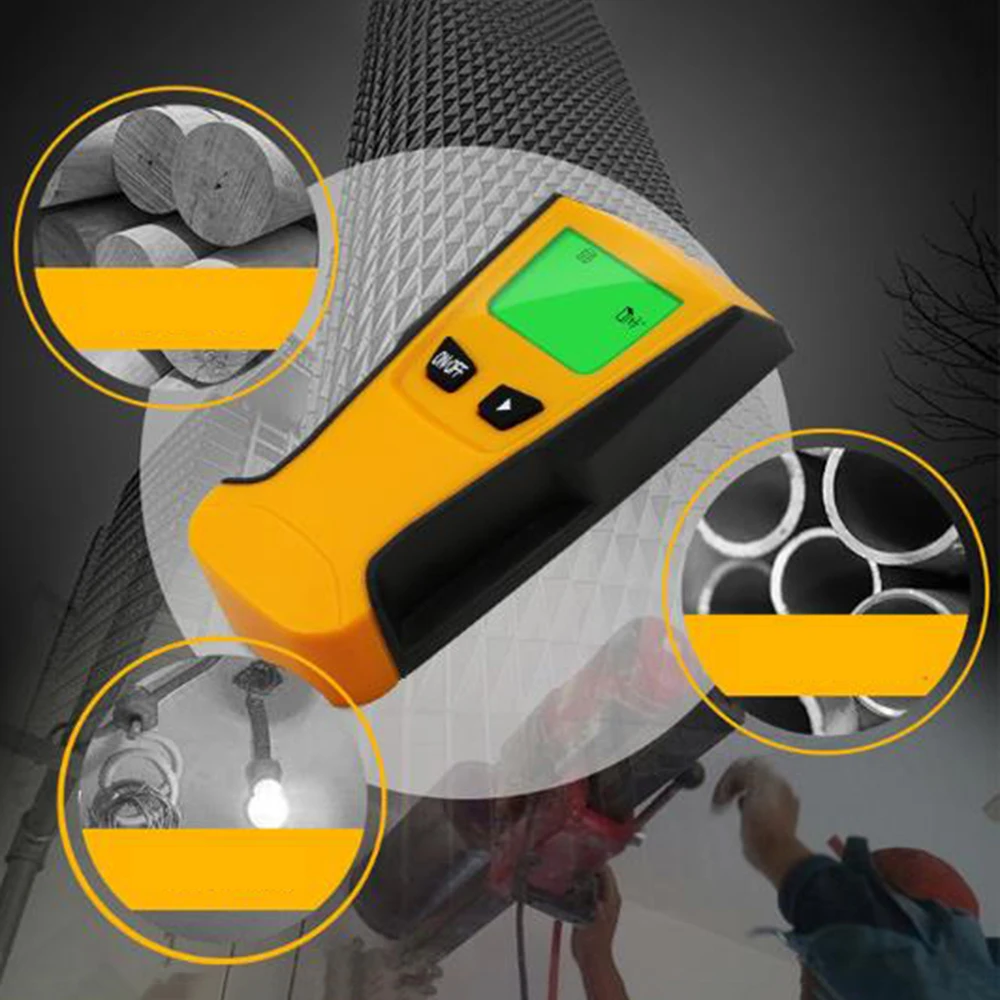 

3 In 1 LCD Wall Center Metal Wood Scanner Metal AC Live Wire Detector No Battery Wall Scanner Tool Part Kit