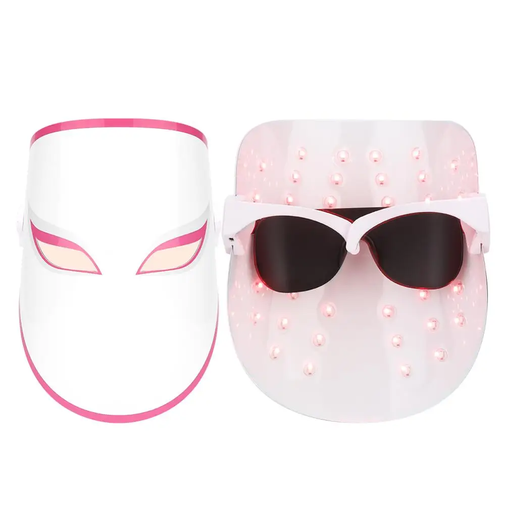 3 Colors Light LED Facial Mask Photon Skin Rejuvenation Face Care Treatment Beauty Anti Acne Therapy Whitening Instrument | Красота и
