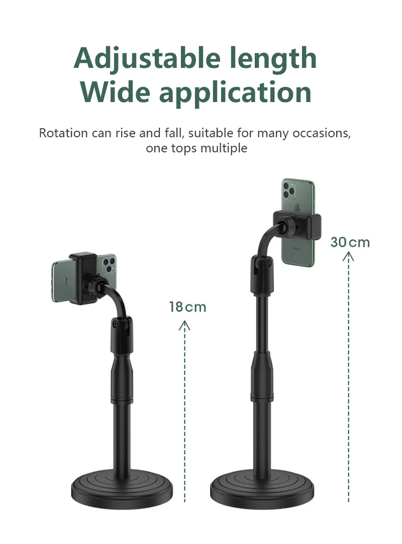 

360 Adjustable Tripod Desktop Stand Desk Holder Stabilizer For Cell Phone Ipad Compatible With IPhone And All Smartphones.
